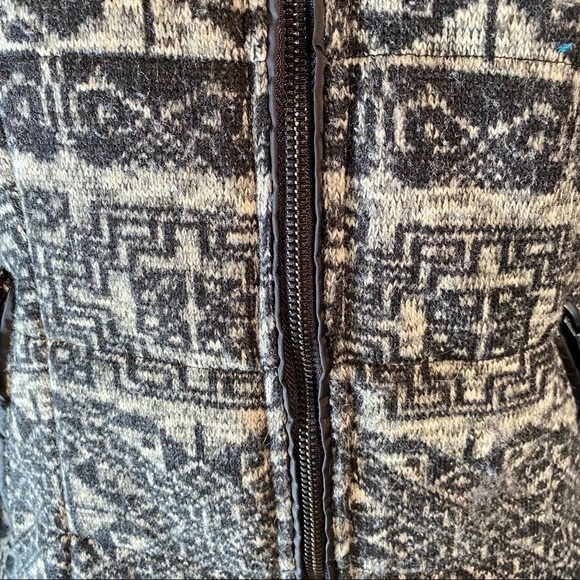 Bernardo Collection B Fleece Faux Fur Geometric Print Puffer Coat Black XS - Picture 5 of 13